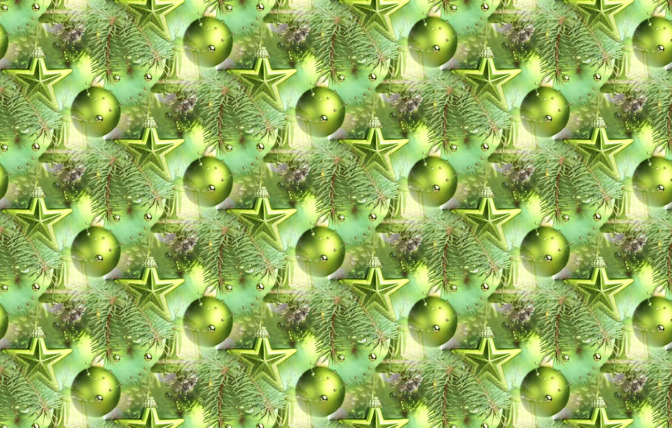 Photo wallpaper balls, background, holiday, balls, texture, stars, New year, herringbone