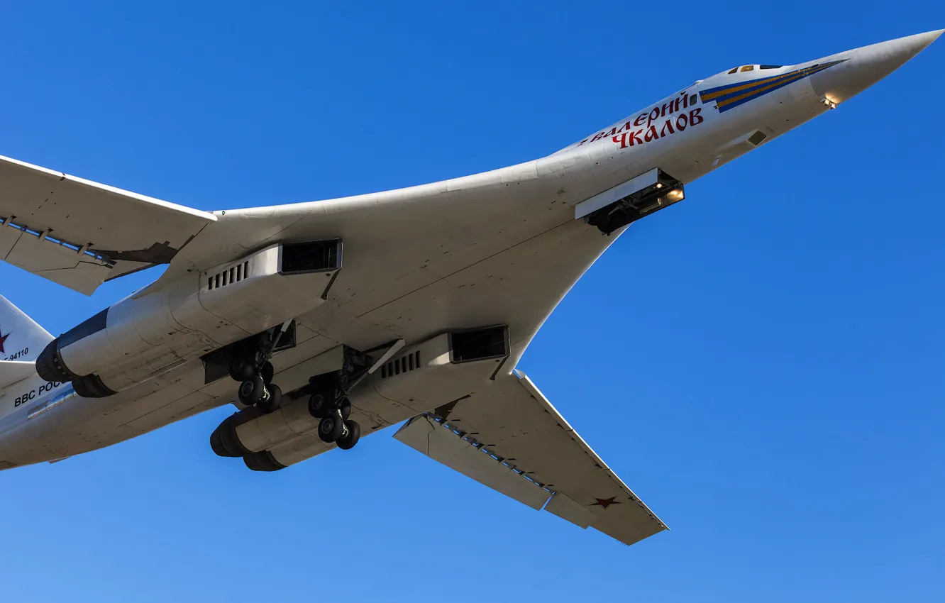 Photo wallpaper the sky, Wallpaper, The plane, The TU-160