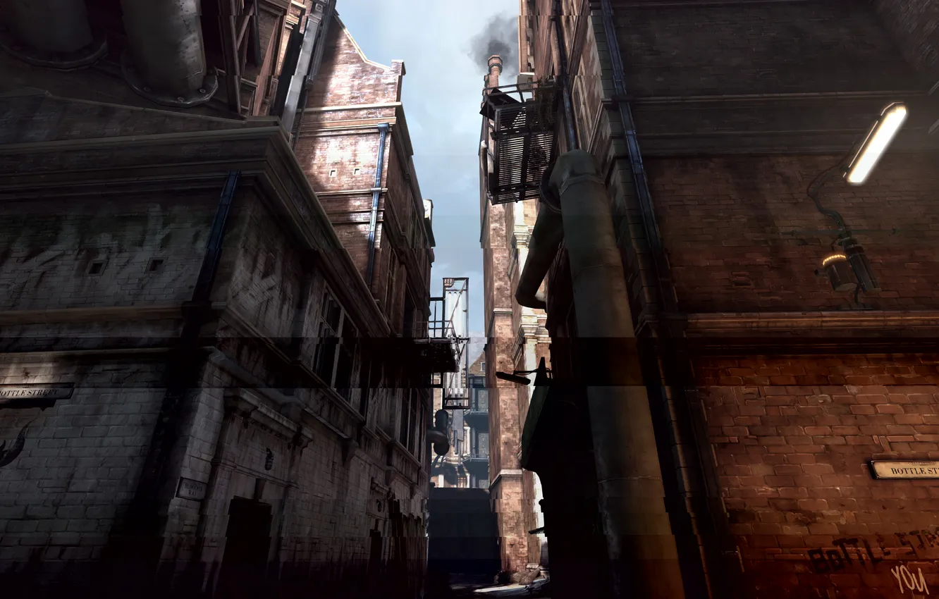 Photo wallpaper city, the city, street, the game, building, art, Dishonored, Danuoll