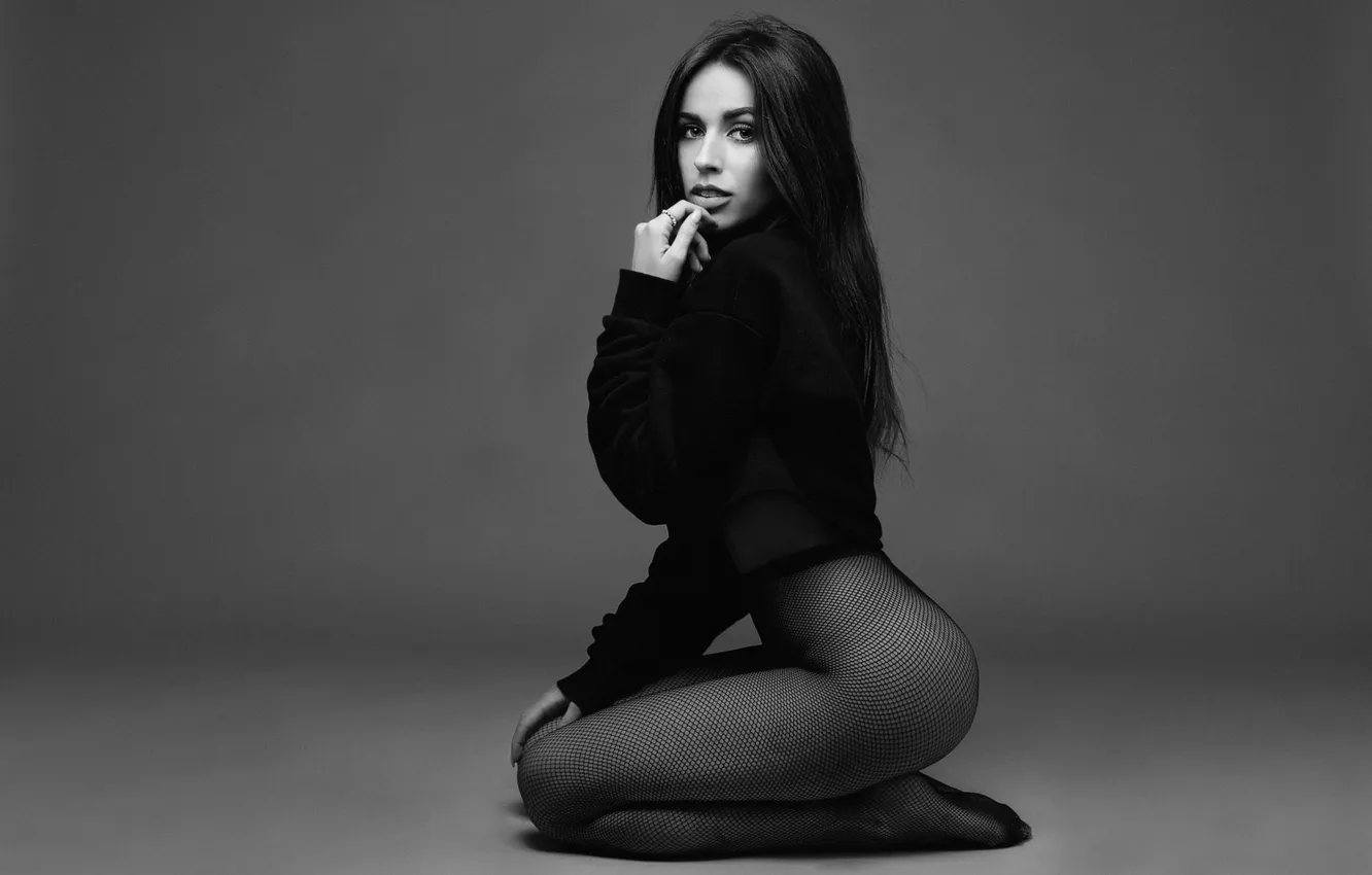 Photo wallpaper girl, beautiful, model, brunette, long-haired