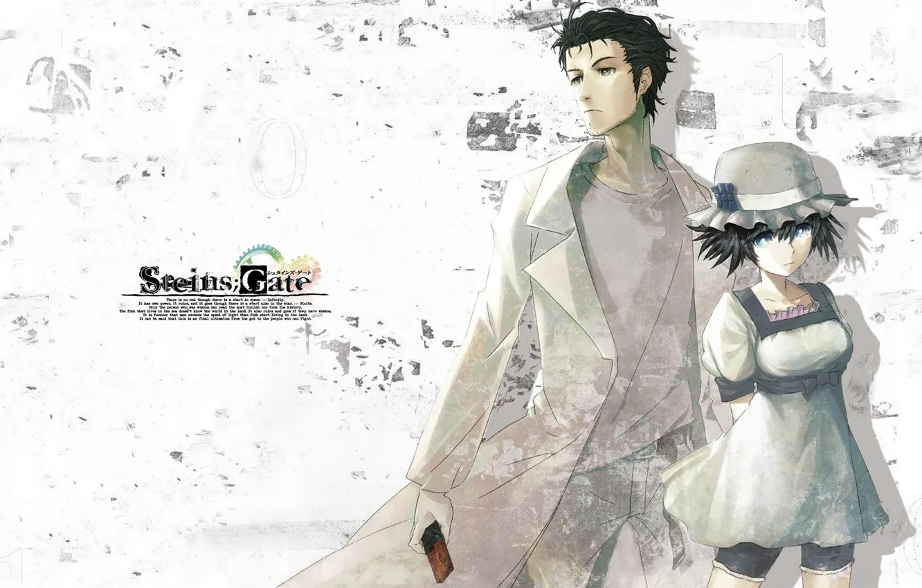 Photo wallpaper girl, anime, guy, steins gate, gates Stein, okabe rintarou, Ocarinas, Rintaro Okabe
