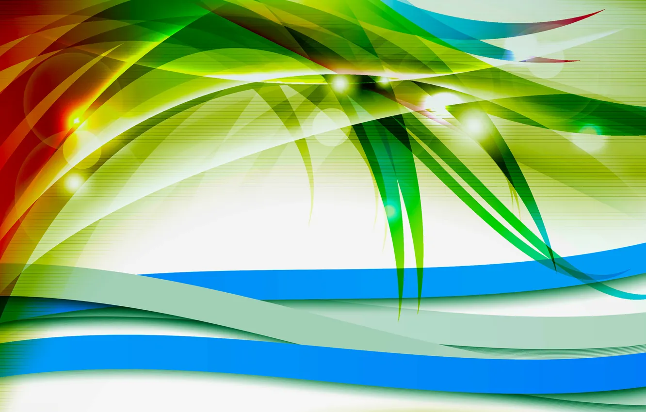 Photo wallpaper leaves, light, line, strip, plant, color, vector