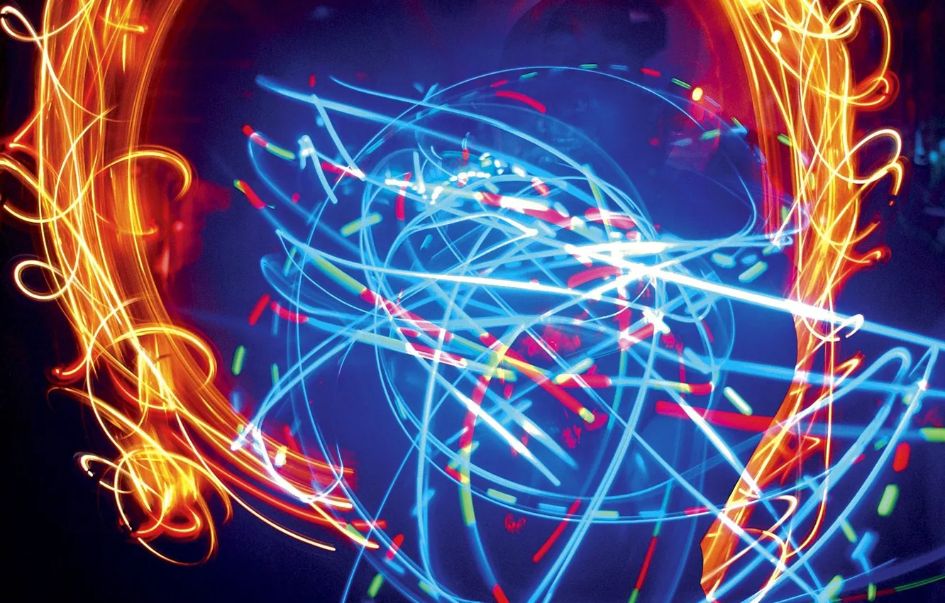 Photo wallpaper light, curls, color, blur