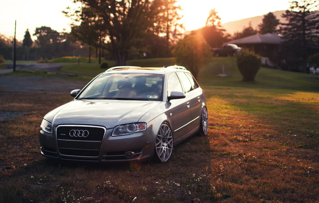 Photo wallpaper autumn, the sun, Audi, Audi, universal