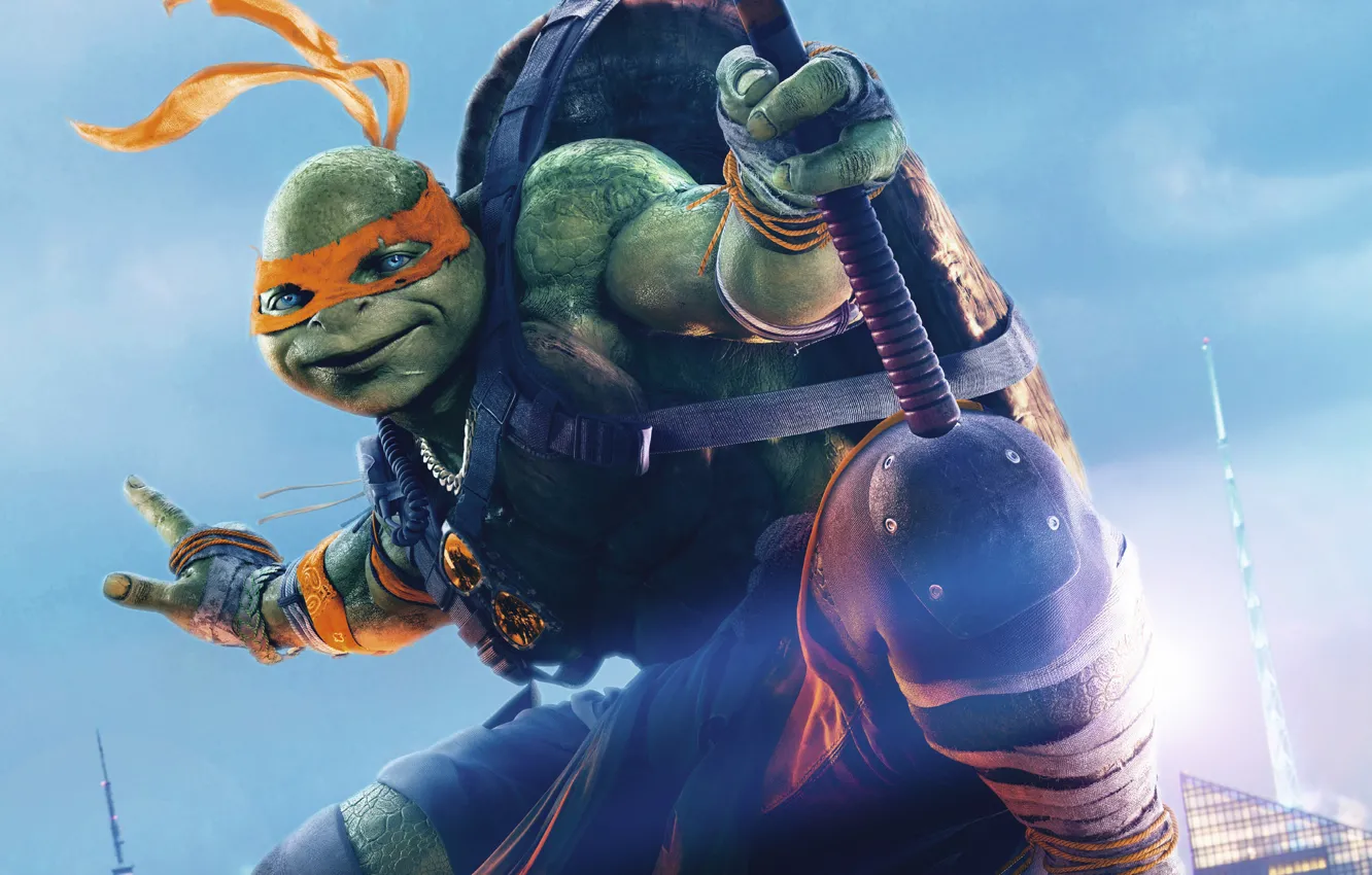 Photo wallpaper fantasy, Michelangelo, Teenage Mutant Ninja Turtles: Out of the Shadows, Teenage mutant ninja turtles 2