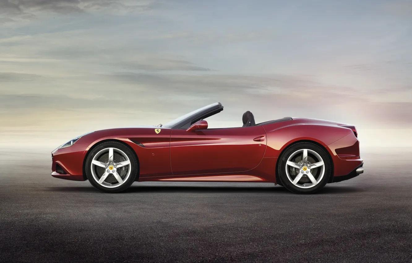 Photo wallpaper Red, Ferrari, Ferrari, California T, California T, Side View