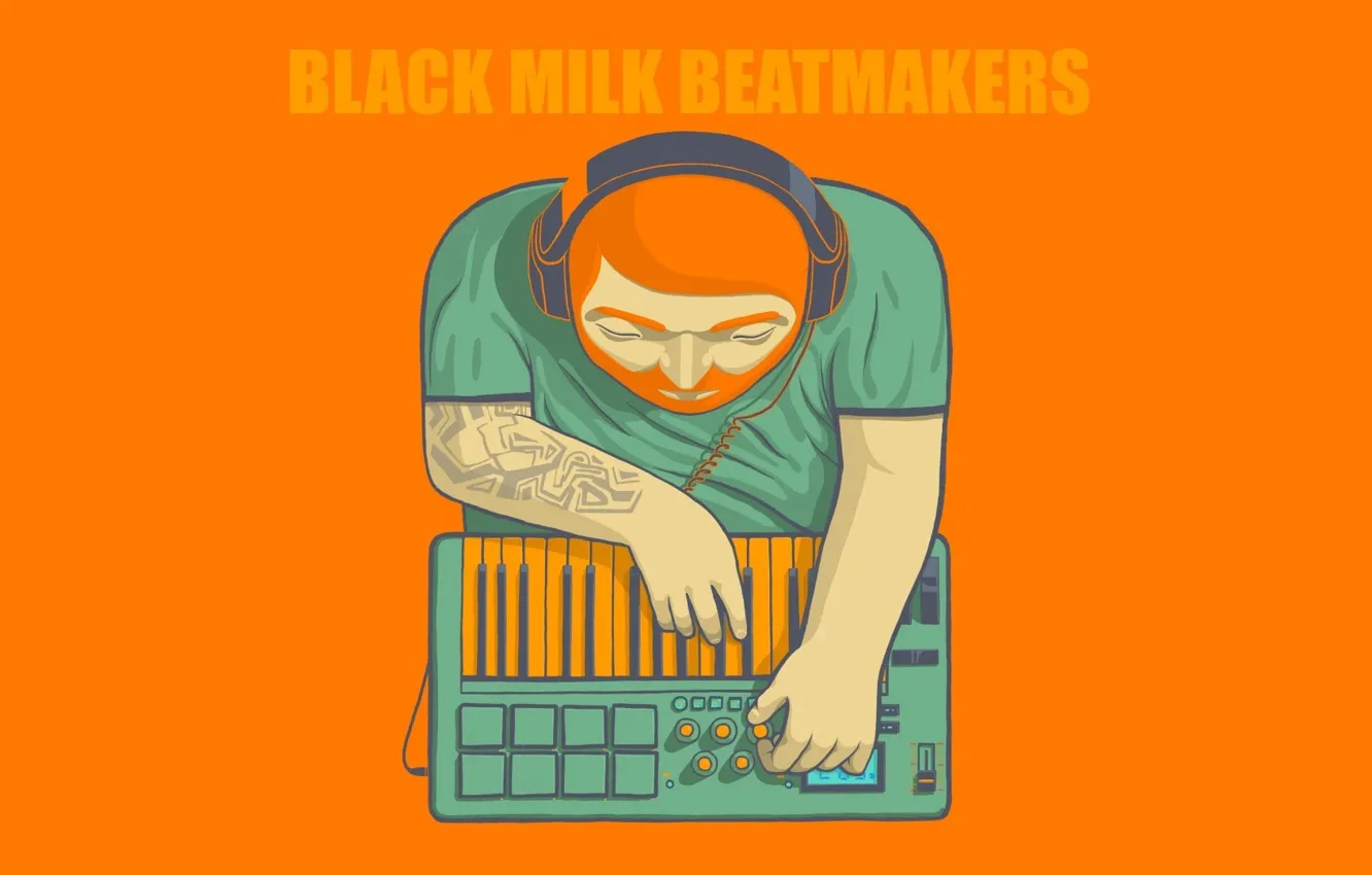 Photo wallpaper minimalism, logo, logo, mixer, Black Milk Beatmakers