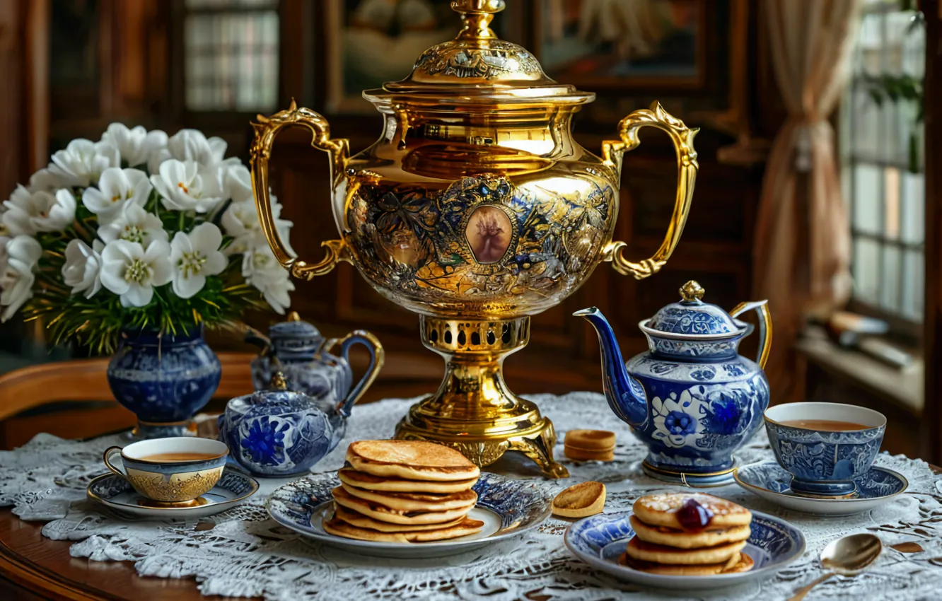 Photo wallpaper holiday, pancakes, Carnival
