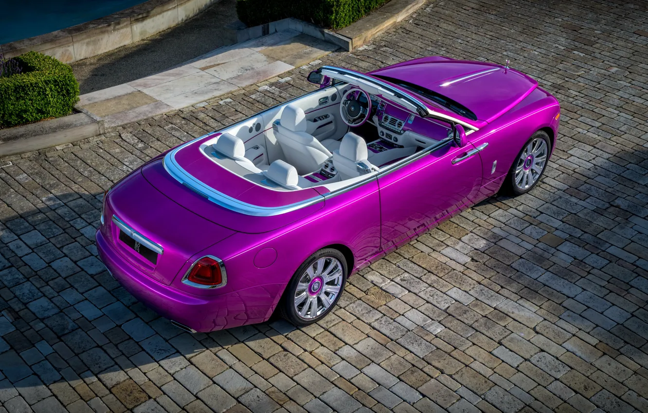 Photo wallpaper auto, pink, shadow, Rolls-Royce, salon, Cabriolet, chic, Fuxia