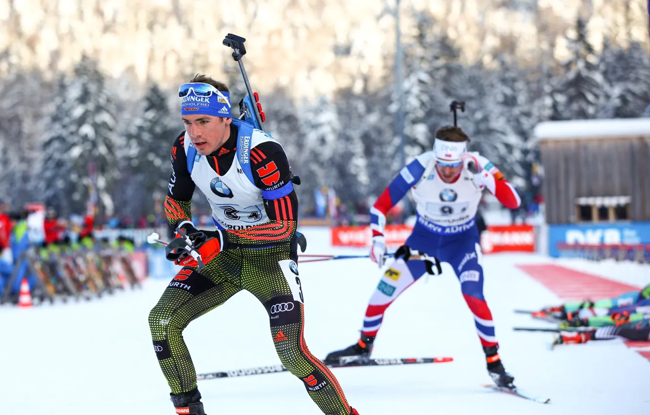 Photo wallpaper Germany, biathlon, Simon Schempp, Simon Schempp, relay