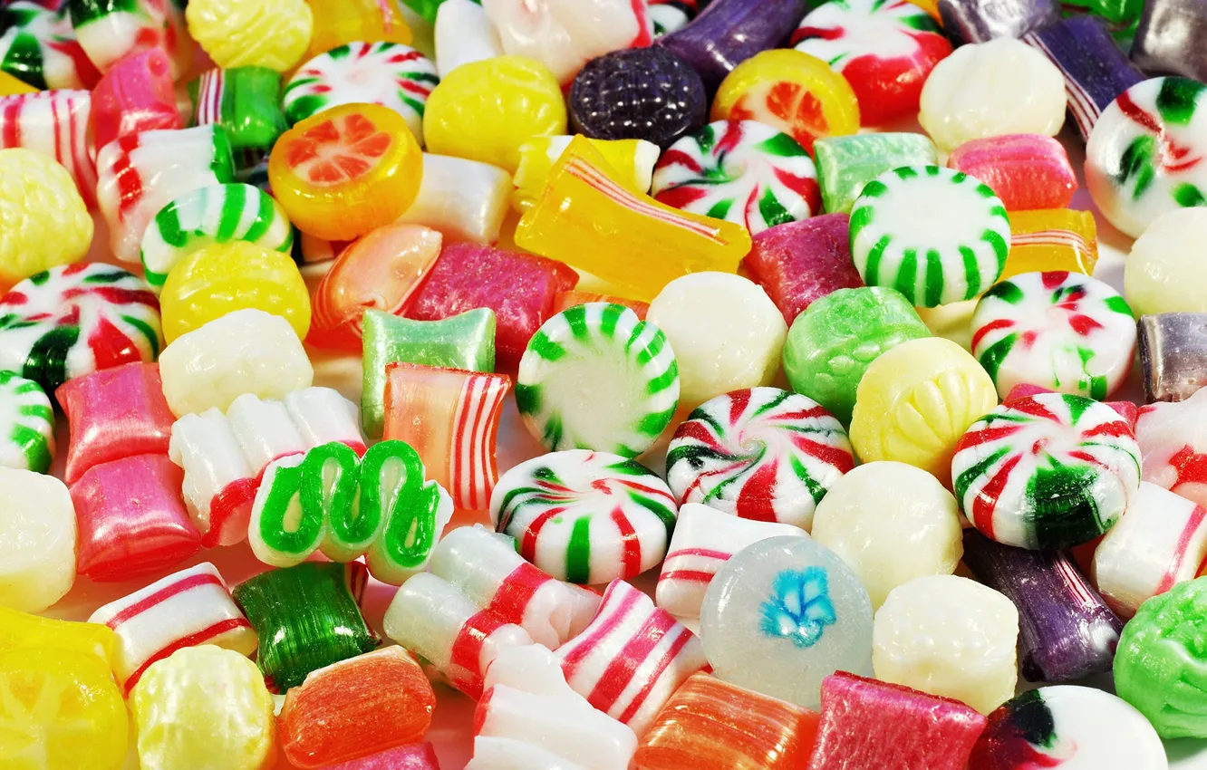 Photo wallpaper colorful, candy, lollipops, sweet, sweet, candy, lollipops