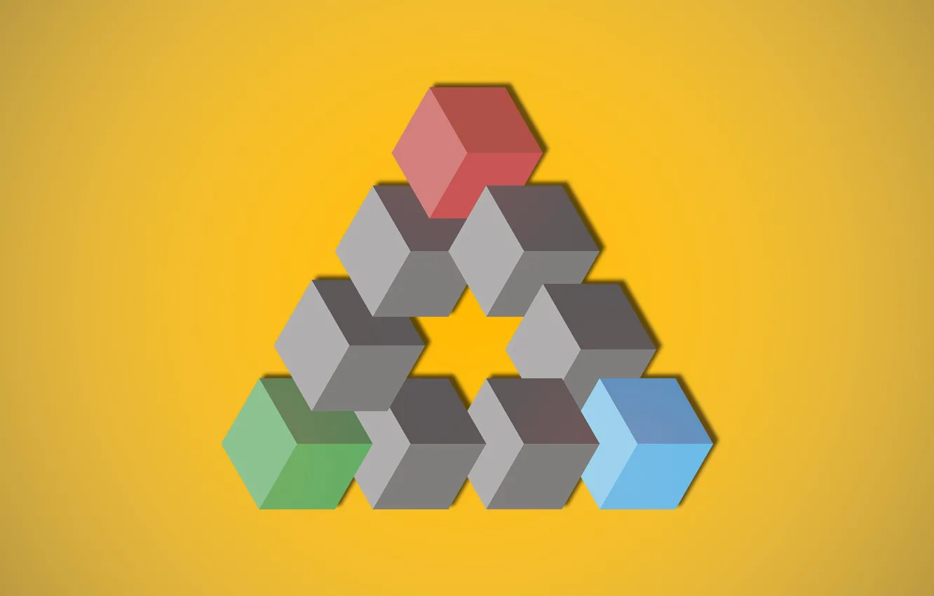 Photo wallpaper figure, cube, puzzle, on the desktop, interesting