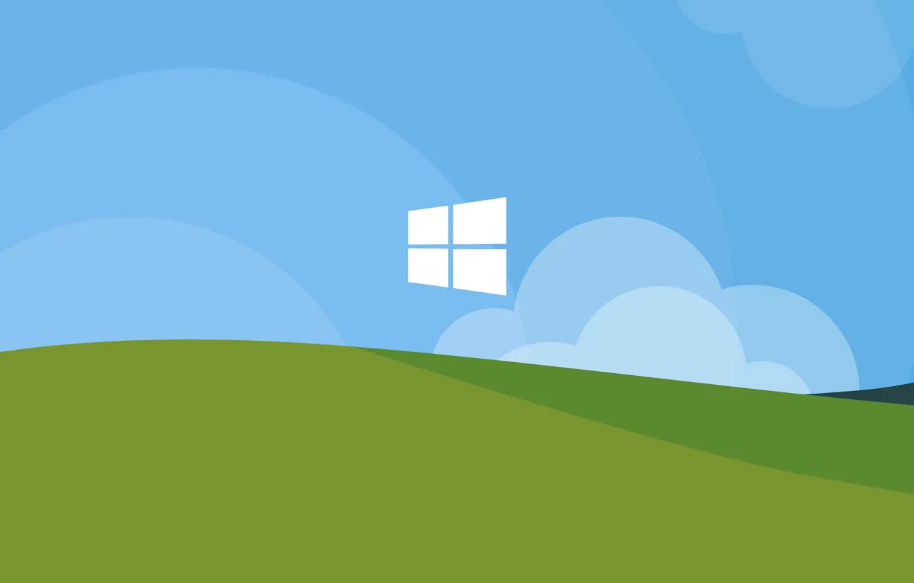 Photo wallpaper Windows XP, Bliss, Windows 10