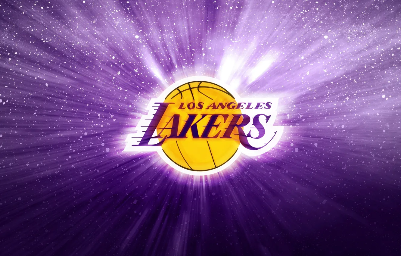 Photo wallpaper Basketball, Background, Logo, Purple, NBA, Los Angeles, Los Angeles Lakers