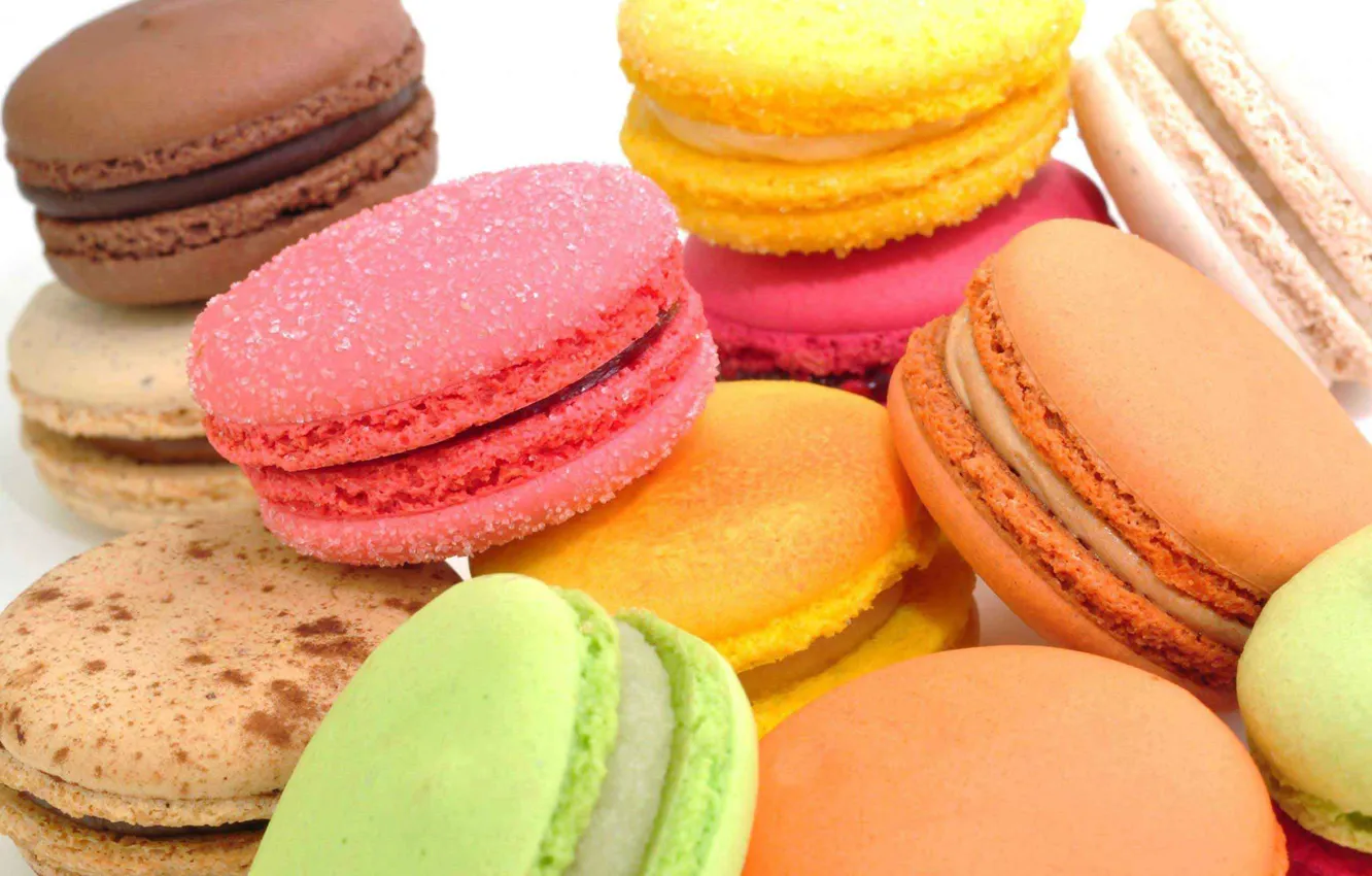 Photo wallpaper macro, cake, macaroon