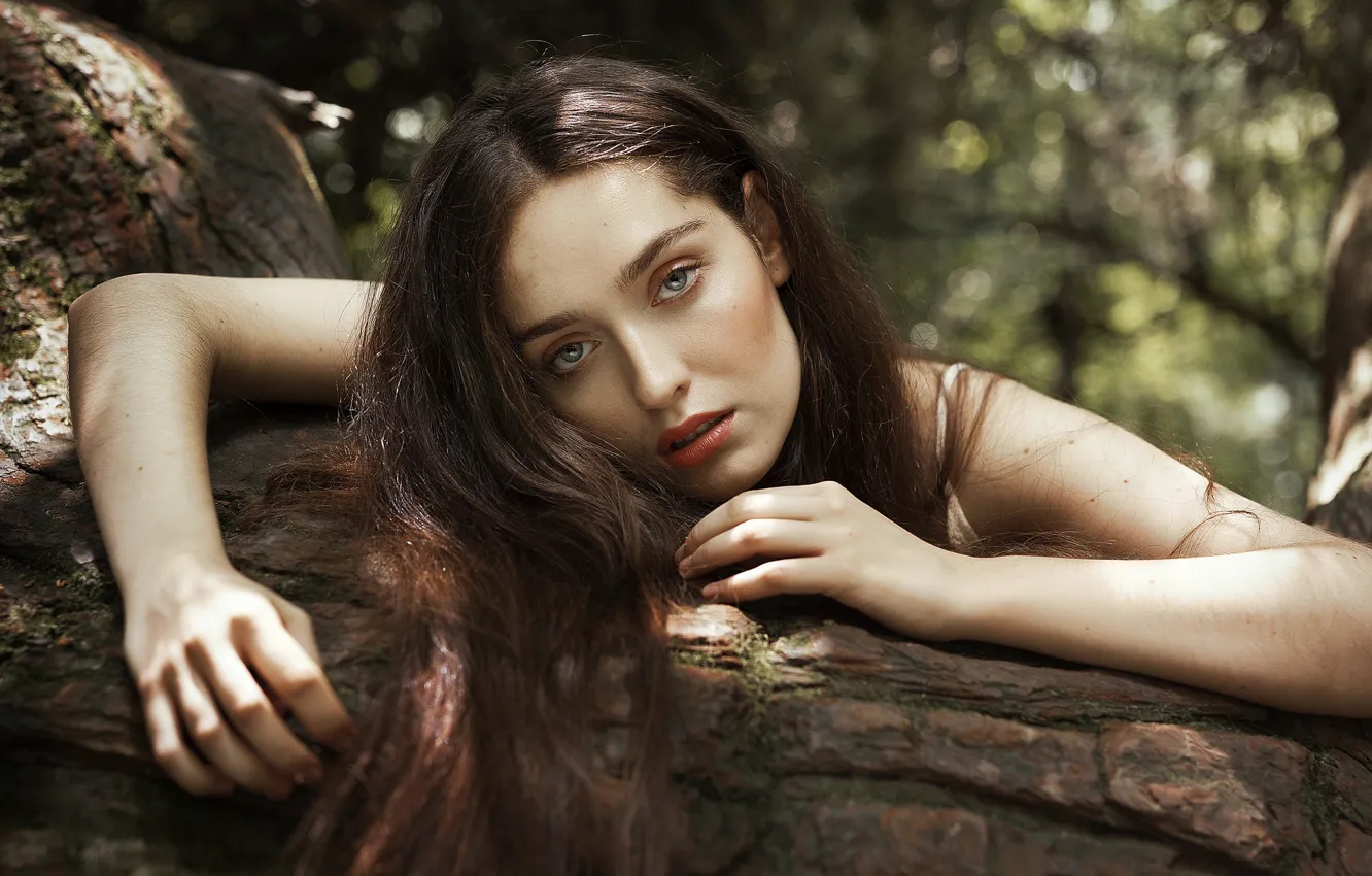 Photo wallpaper girl, portrait, Source