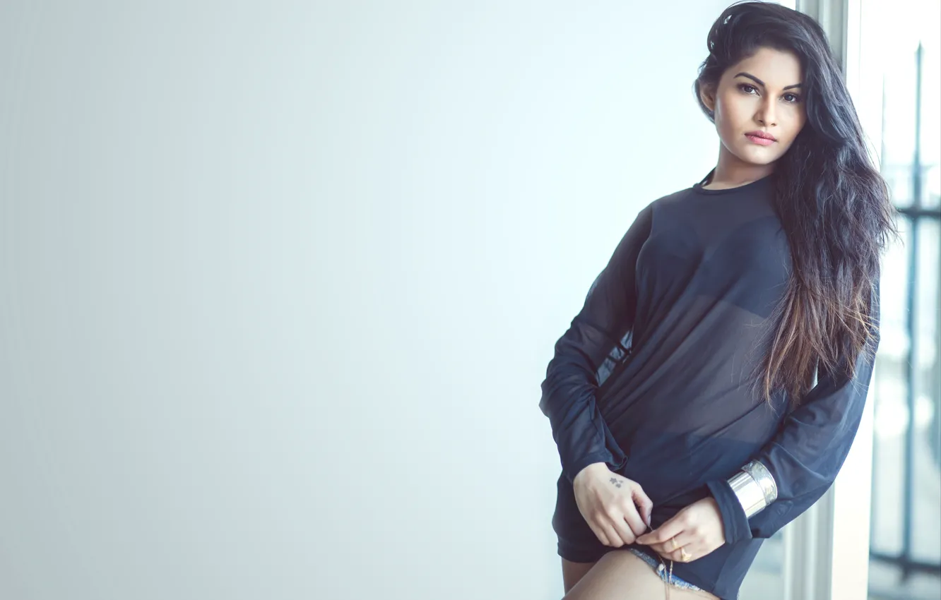 Photo wallpaper girl, hot, sexy, eyes, smile, beautiful, figure, model