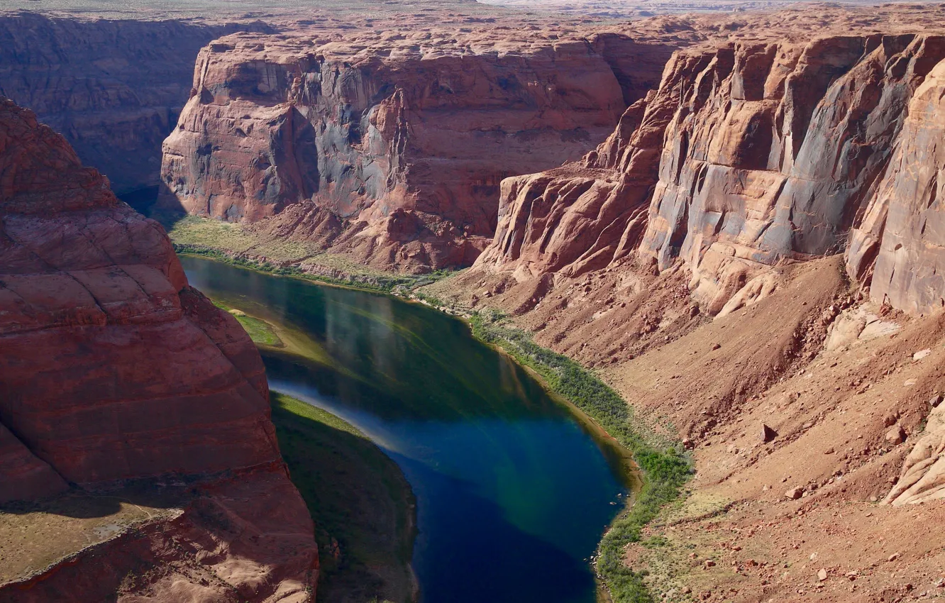 Photo wallpaper river, rocks, canyon, AZ, USA