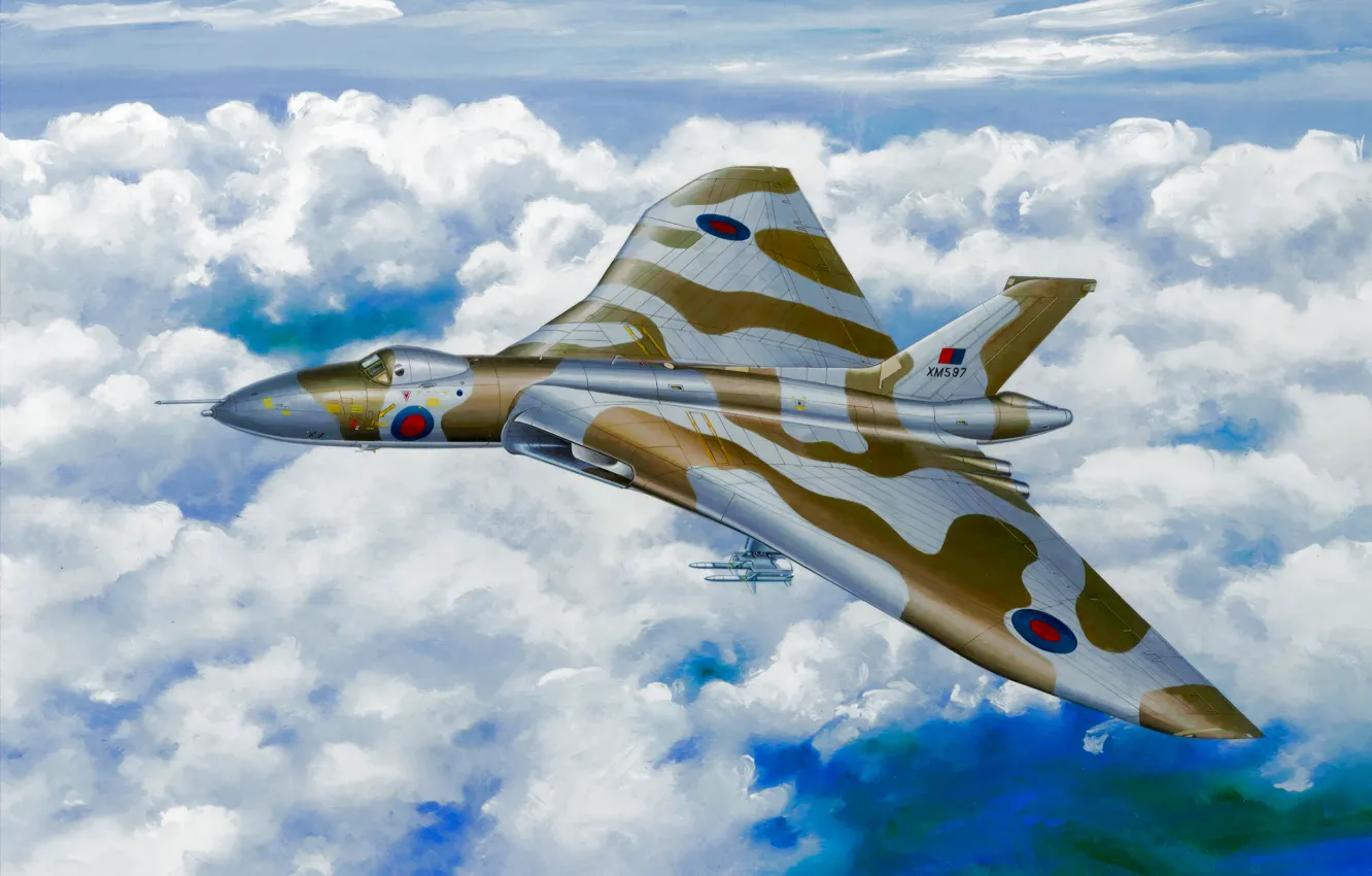 Photo wallpaper war, art, painting, aviation, Avro Vulcan