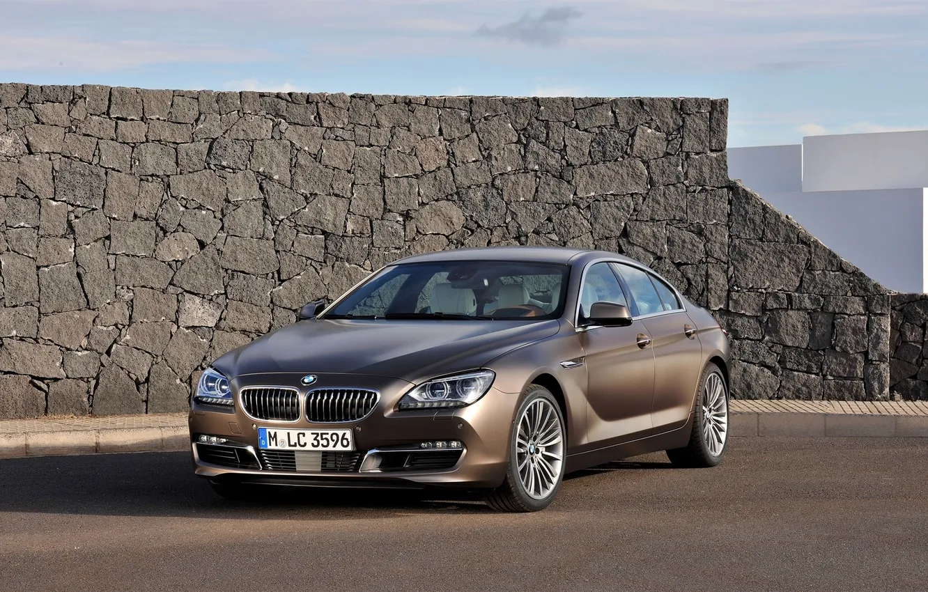 Photo wallpaper auto, wall, BMW, BMW, day, The hood, the front, 6 Series