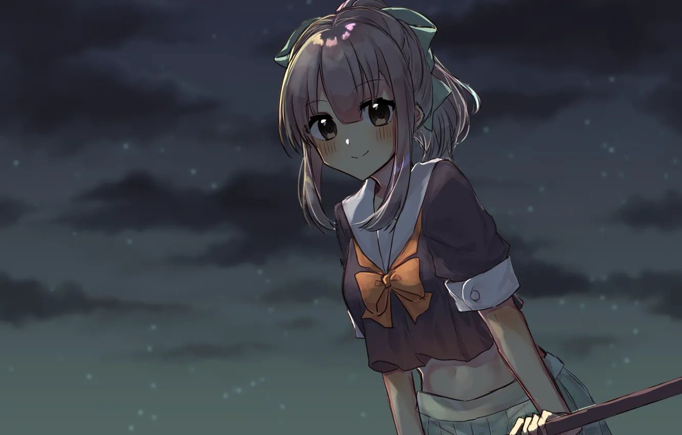 Photo wallpaper night, girl, kantai collection, Naval Collection