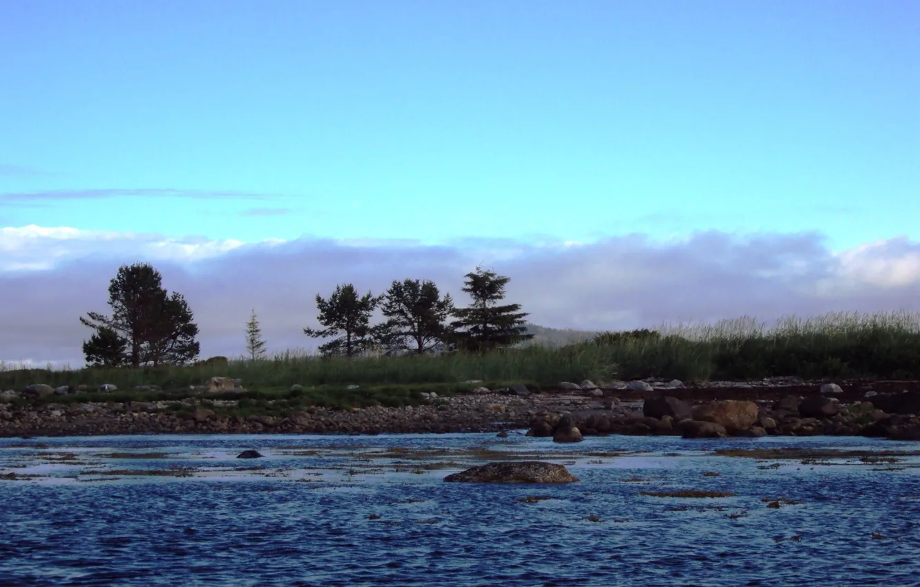 Photo wallpaper sea, water, clouds