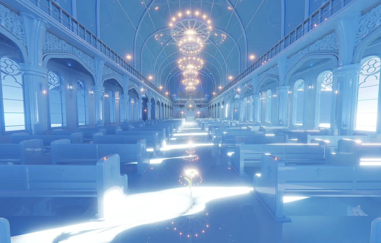 Photo wallpaper white, light, Church, sachiko15