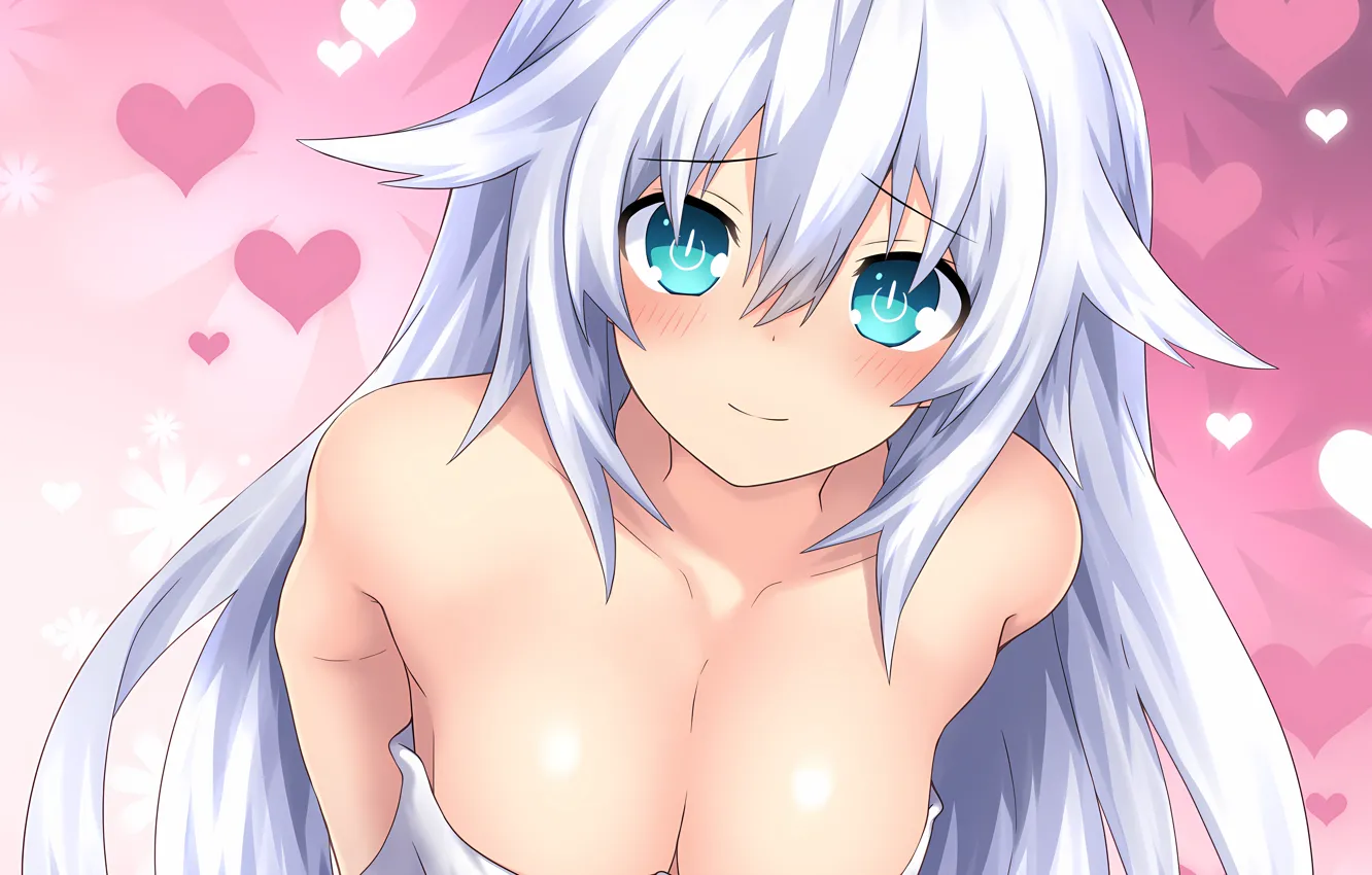 Photo wallpaper girl, sexy, cleavage, long hair, boobs, anime, beautiful, pretty