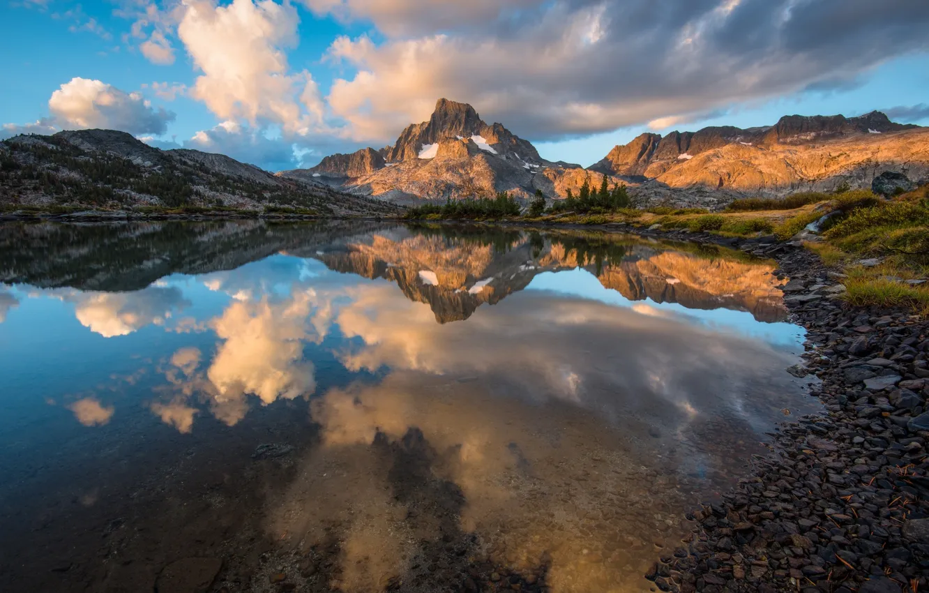 Photo wallpaper autumn, trees, nature, lake, reflection, Canada