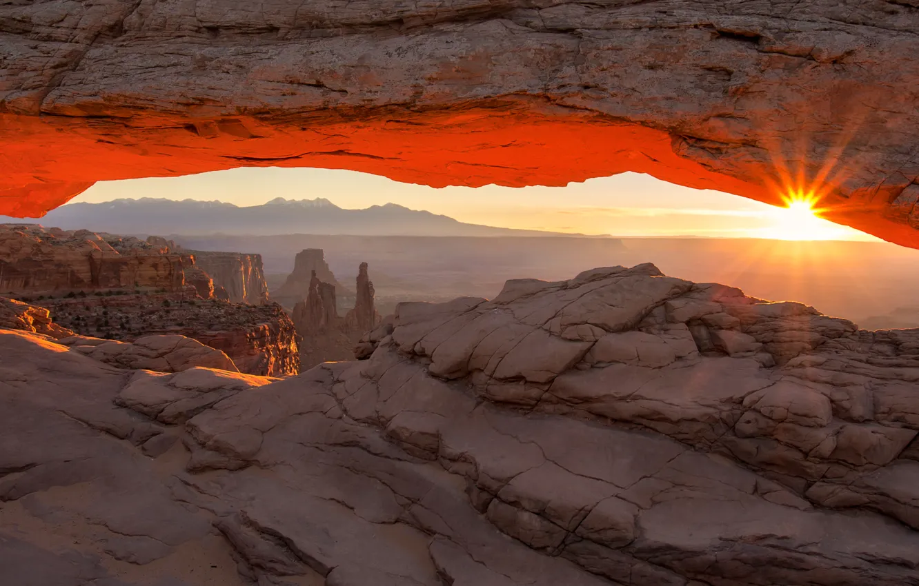 Photo wallpaper rocks, view, arch, Utah, USA, Canyonlands