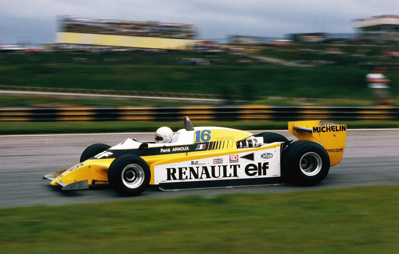 Photo wallpaper Renault, Sport, Retro, F1, Rene Arnoux