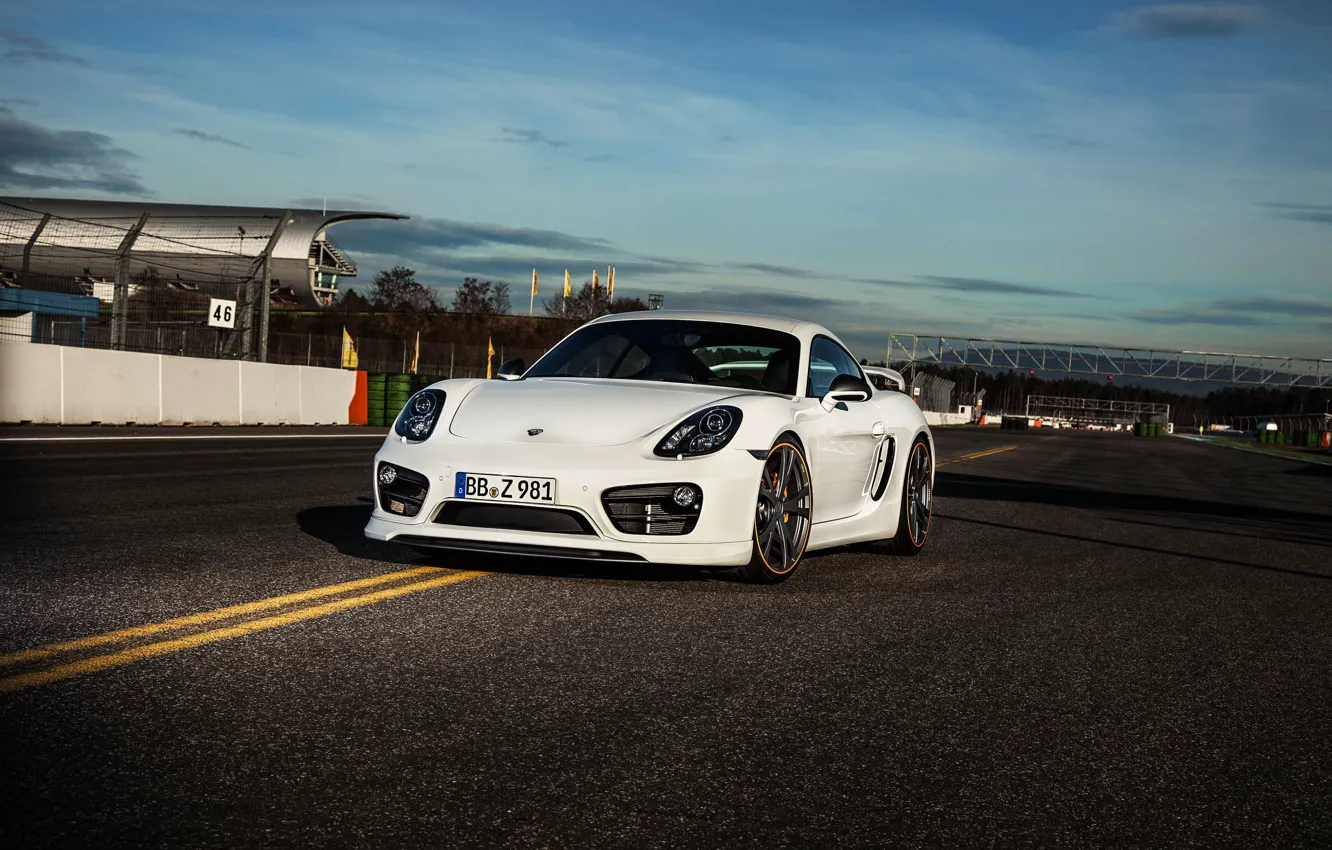 Photo wallpaper white, Porsche, Cayman, Porsche, TechArt, Caiman