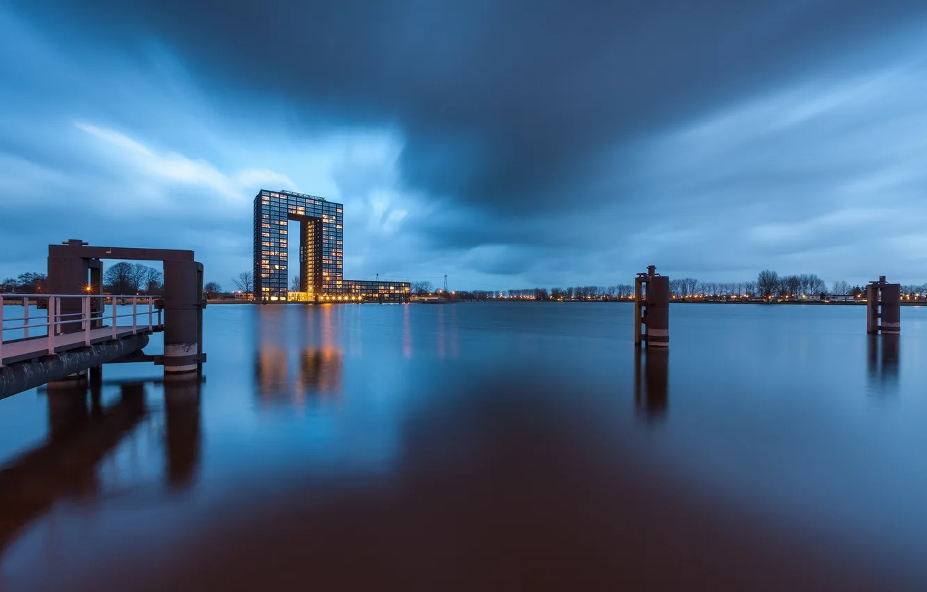 Photo wallpaper Netherlands, Groningen, Oosterhoogebrug