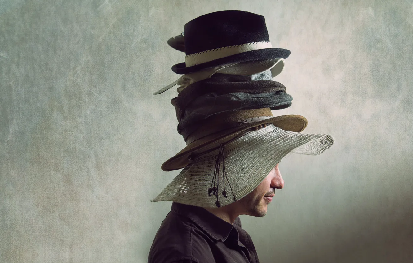 Photo wallpaper background, people, hat