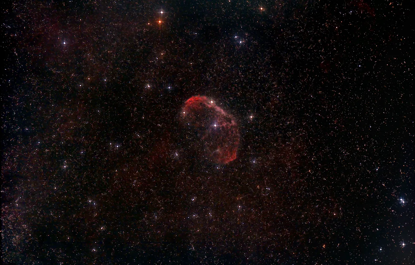 Photo wallpaper swans, in the constellation, Nebula Crescent, Crescent Nebula