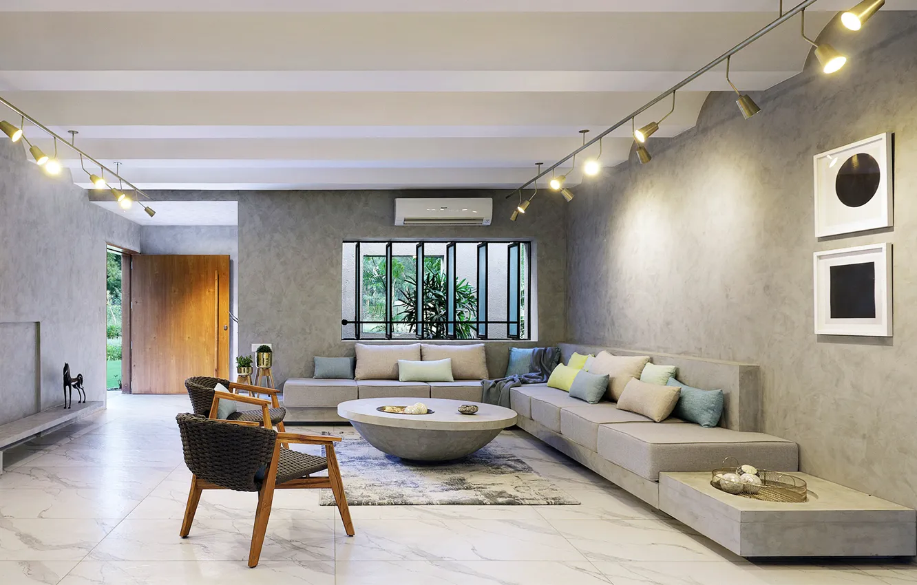 Photo wallpaper design, style, room, interior, living room, Modern living room