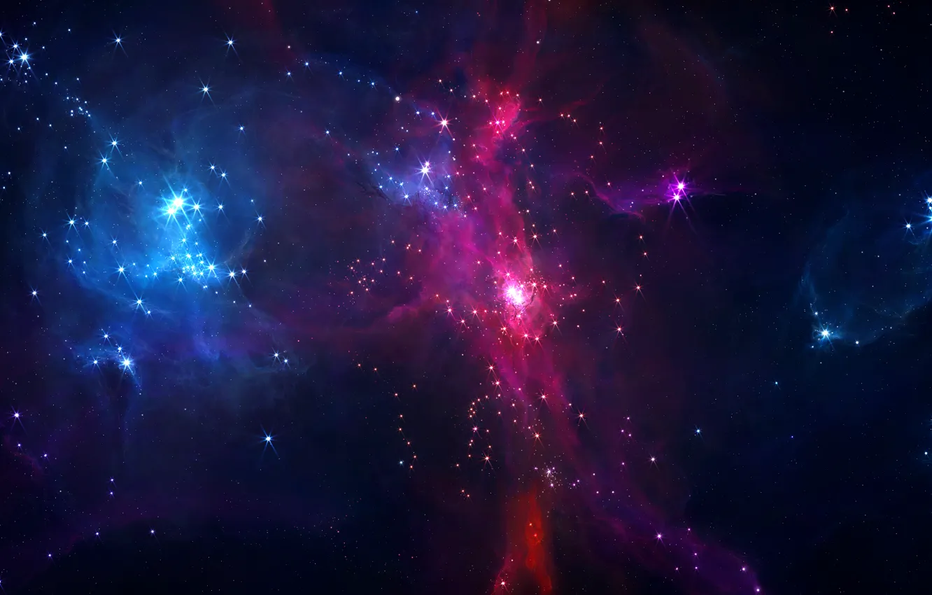 Photo wallpaper nebula, space, constellation, nebula