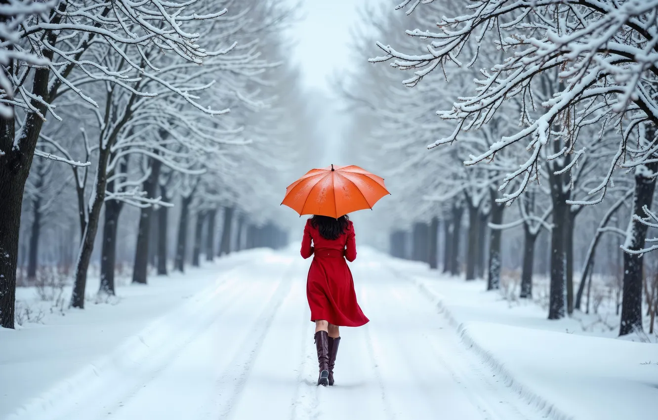 Photo wallpaper girl, One, solo, long-hair