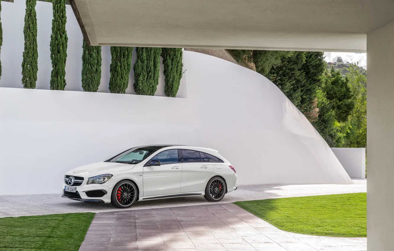 Photo wallpaper Mercedes, Mercedes, AMG, AMG, Shooting Brake, CLA 45, 2015, X117