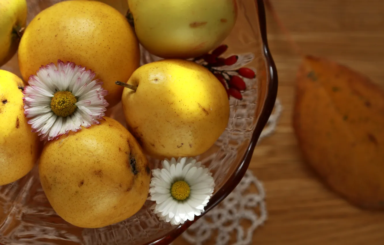 Photo wallpaper summer, vase, fruit, pear, delicious