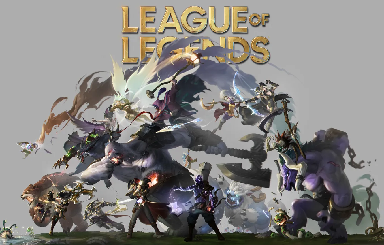 Photo wallpaper weapons, movement, power, magic, green grass, the game, logo, power