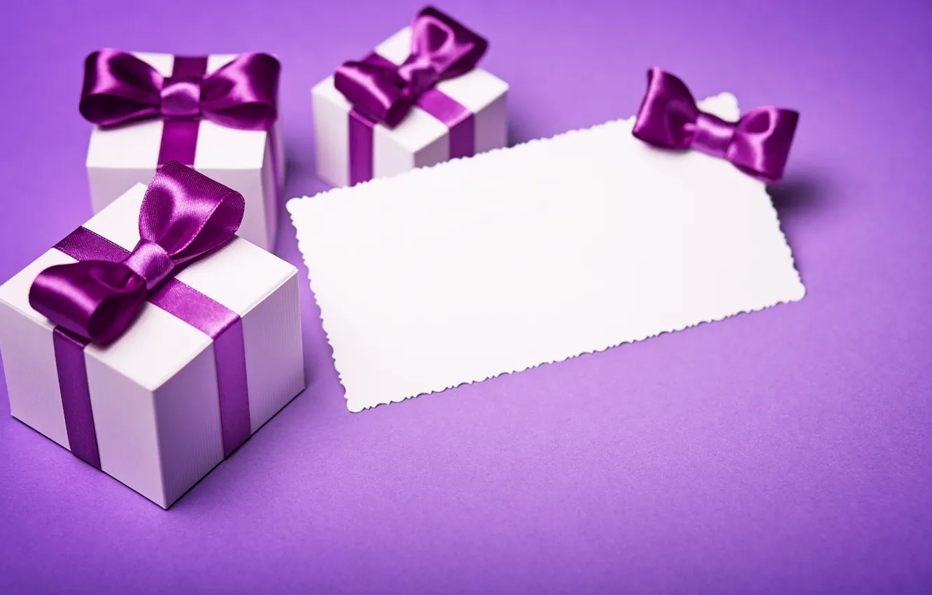 Photo wallpaper gift, tape, bow, box, present, gift, bow, puple