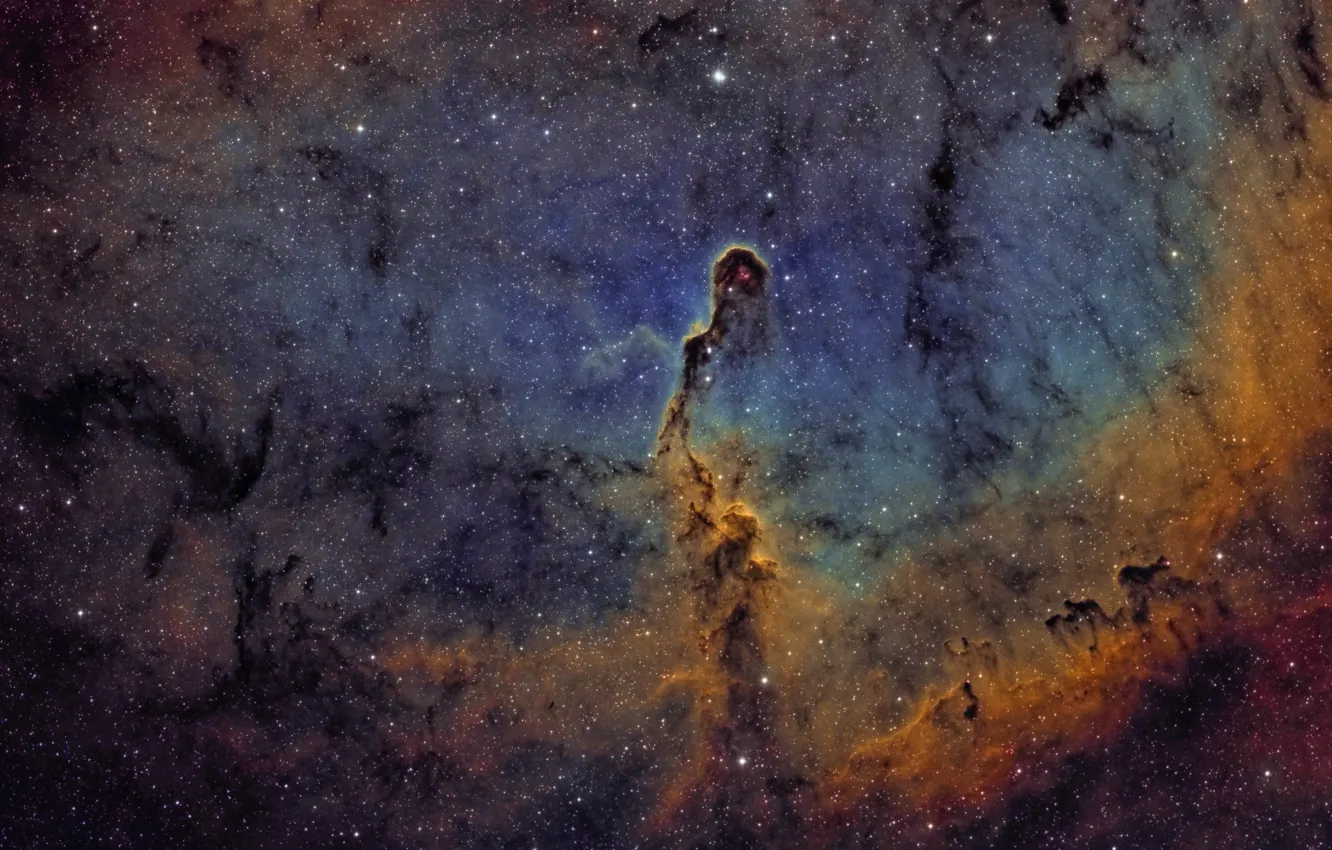 Photo wallpaper space, Nebula, Tsefey, in the constellation, Elephant trunk