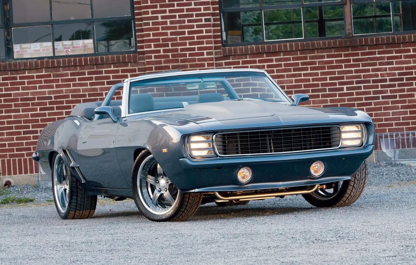 Photo wallpaper machine, auto, retro, Wallpaper, Chevrolet, 1969, wallpaper, Camaro