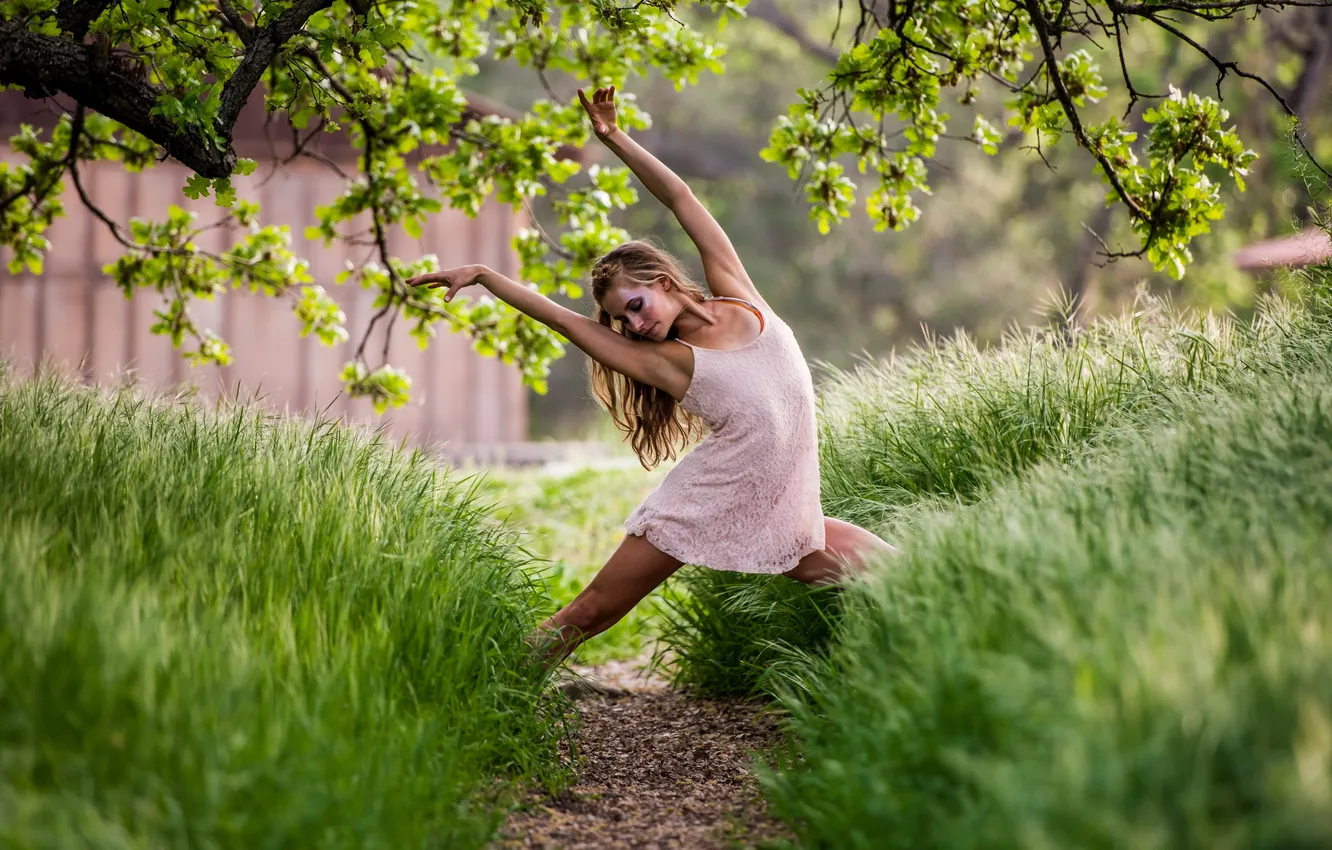 Photo wallpaper summer, girl, dance