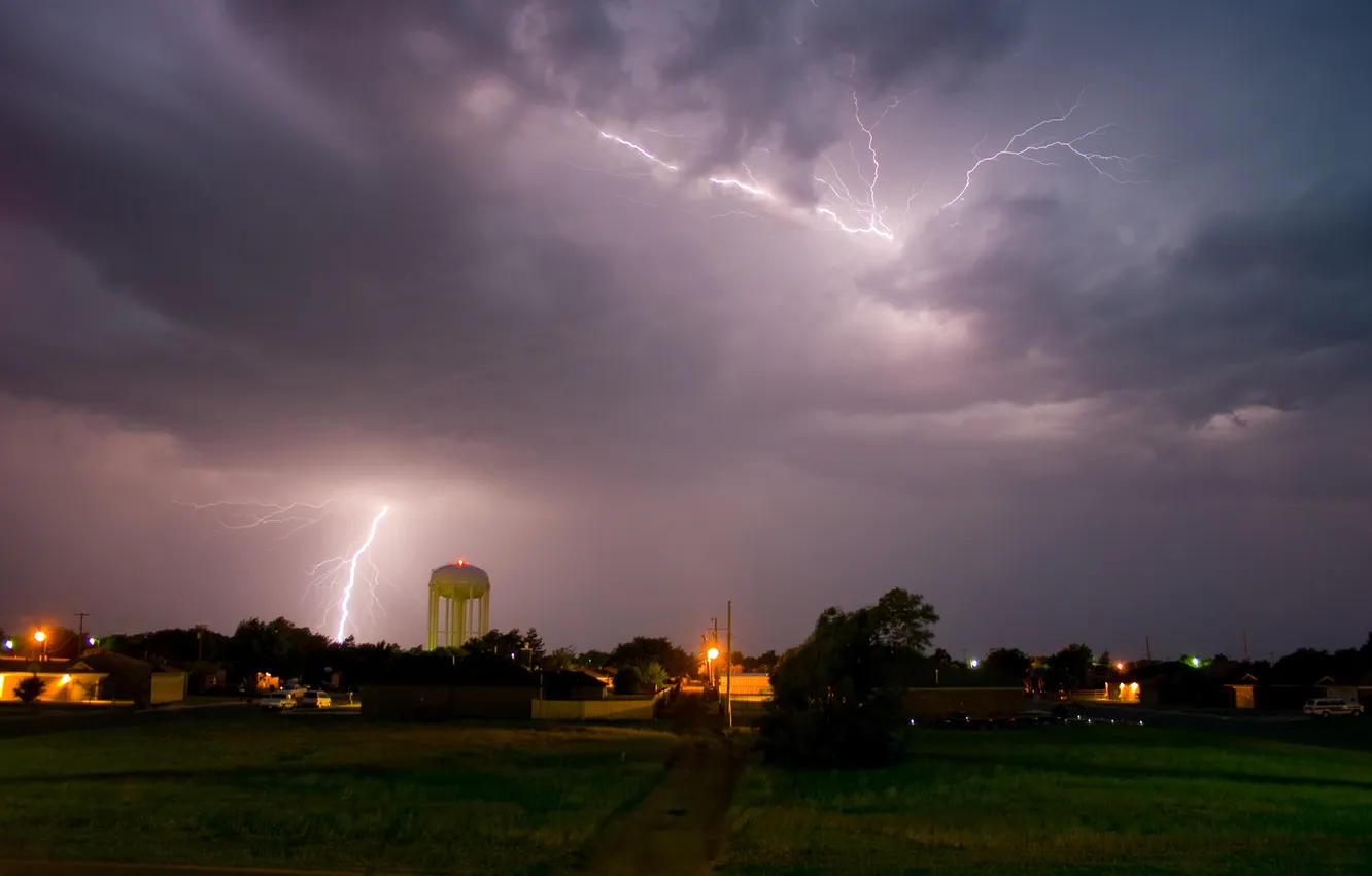 Photo wallpaper the storm, night, home