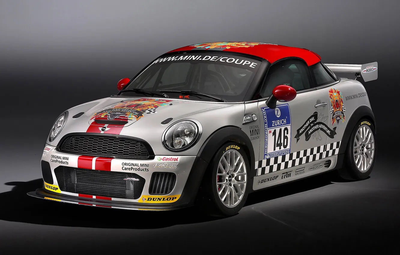 Photo wallpaper Mini, Cooper, Coupe, John, endurance, Works