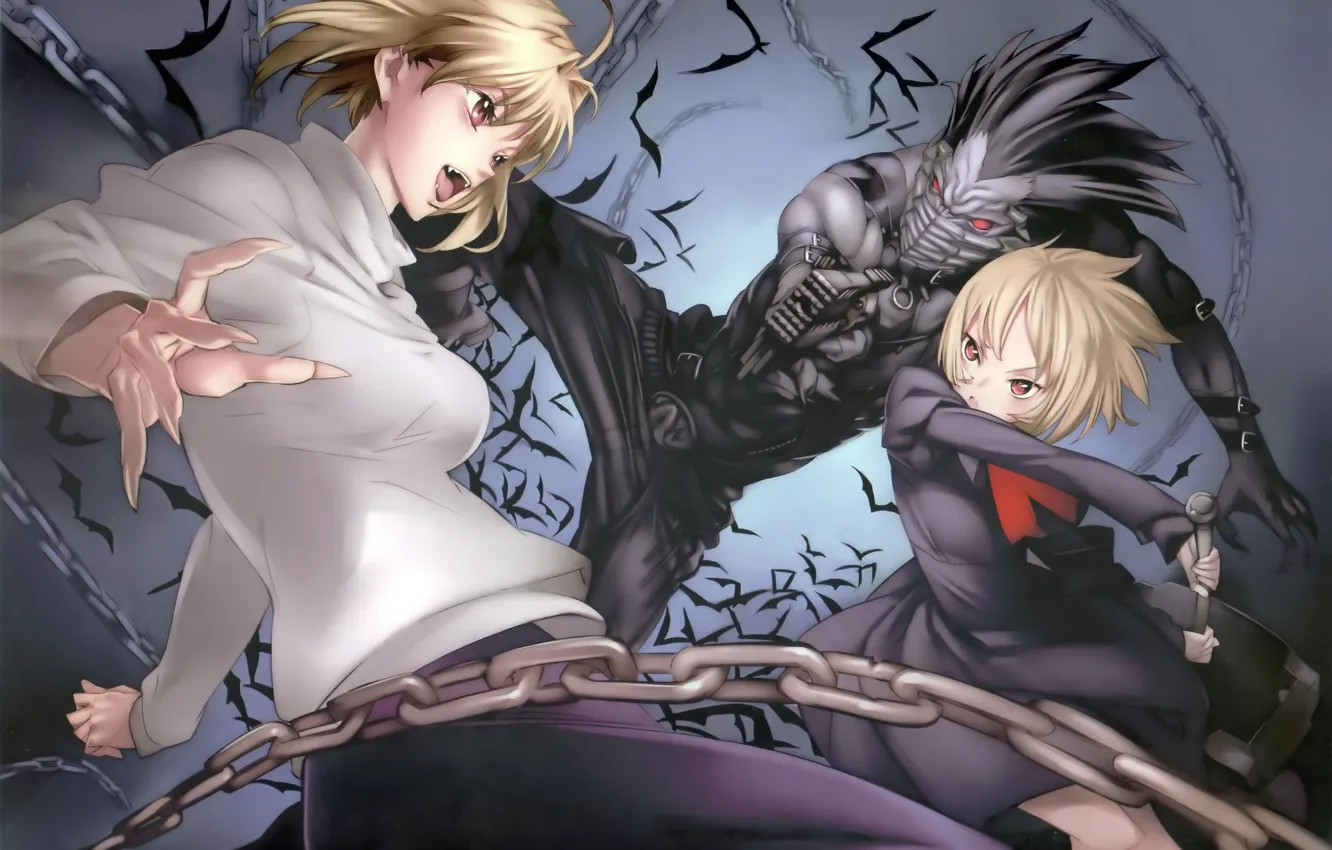 Photo wallpaper girl, anime, the battle, Tsukihime