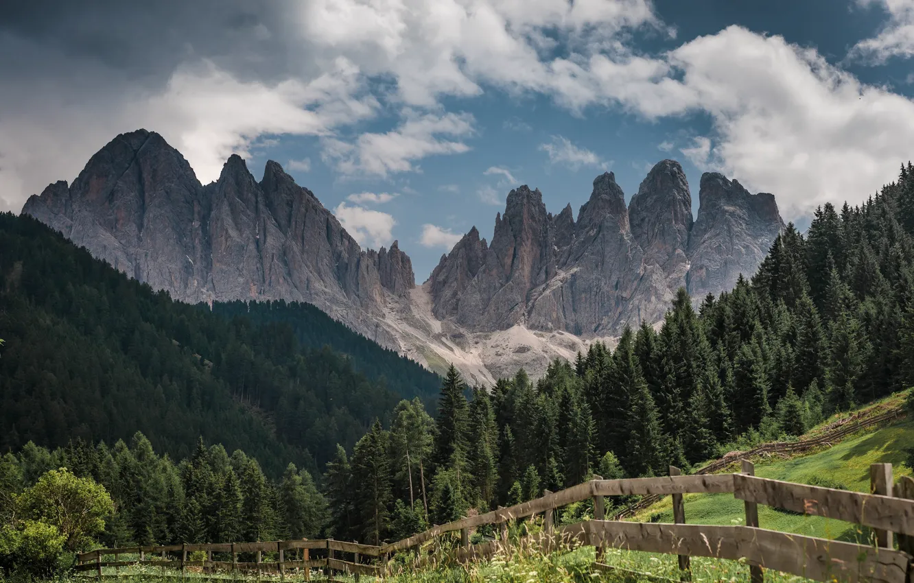 Photo wallpaper mountains, Italy, The Dolomites, Tyrol