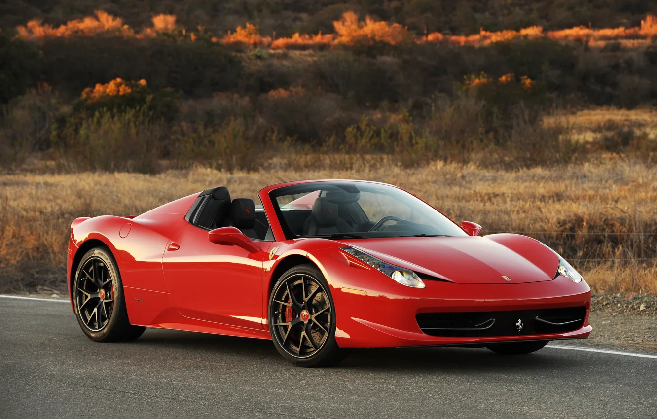 Photo wallpaper Ferrari, 458, Hennessey, front view, Hennessey Ferrari 458 Spider